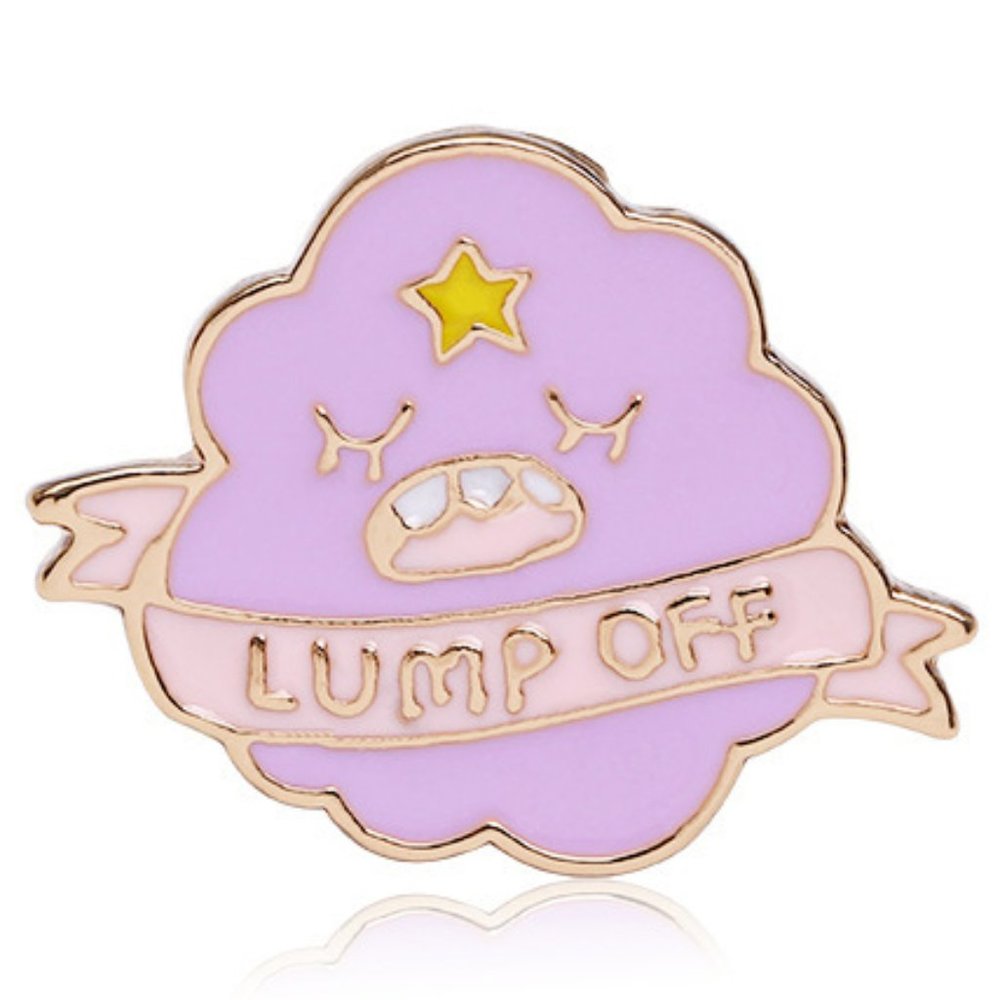 Metal Enamel Adventure Time "Lump Off" LPS Lumpy Space Princess Lapel Pin (New)
